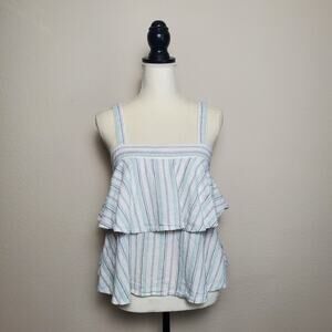 Abound Tiered Striped Top Small